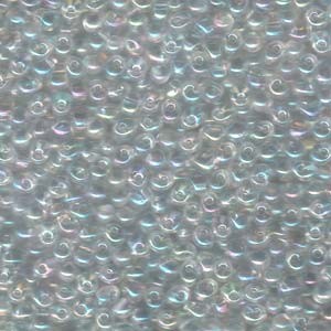 Miyuki Tropfen Perlen 2,8mm 0250 transparent rainbow Clear 9gr.